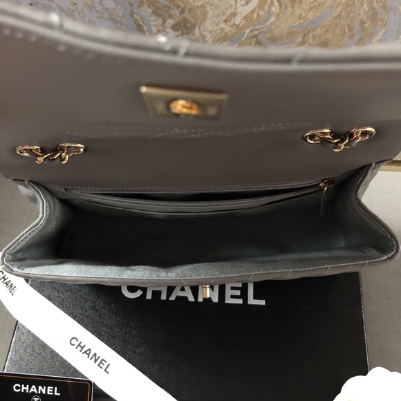 Chanel Calfskin Quilted Chevron Statement Flap Bag - Picture 8 of 8